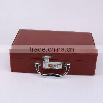 China wholesale custom leather factory 2 bottles of red wine box, red beautiful gift box