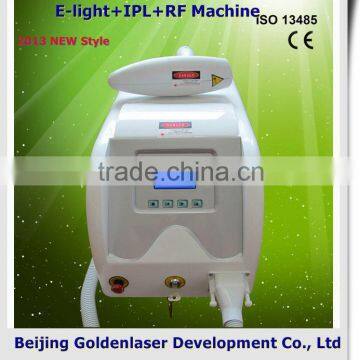 2013 New style E-light+IPL+RF machine www.golden-laser.org/ hair removal paper