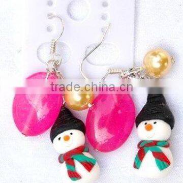 Santa Christmas Fashion Jewelry Earring ( snowman candy )