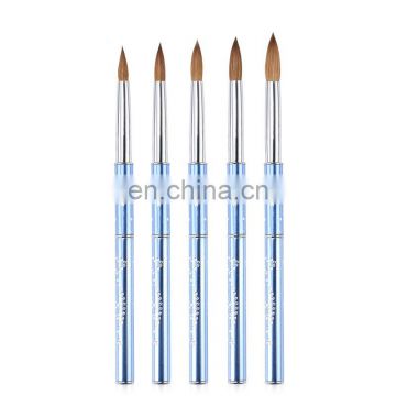 4#-12# Professional Painting Kolinsky Acrylic Nail Brush with pen cover