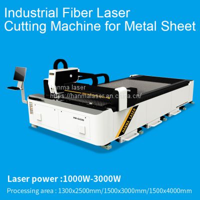 Guangzhou 3000w fiber laser cutting machine to cut steel, aluminum, brass, galvanized sheet