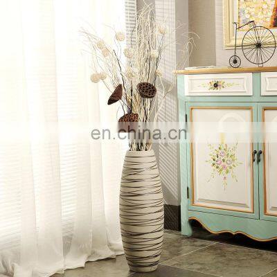 New arrival modern coffee color floor ceramic home ornament porcelain vase