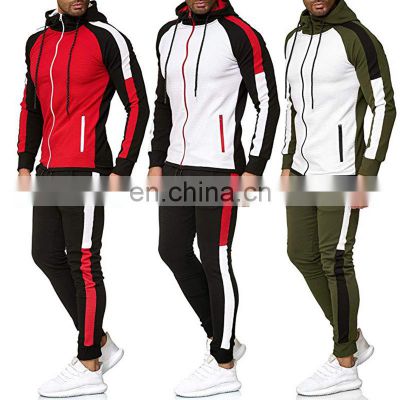 Men's customized brand fashion spring and autumn leisure sports plus size hooded sweater jacket + trousers