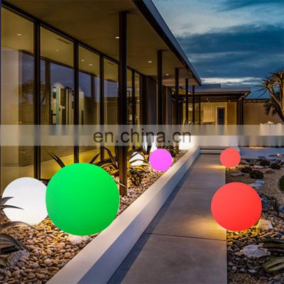 40cm waterproof color changing led round outdoor solar plastic led ball sphere stone light lamp