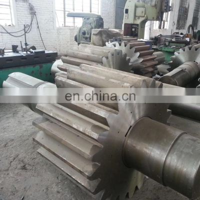 China factory customized large forged steel gear shaft gear drive shaft