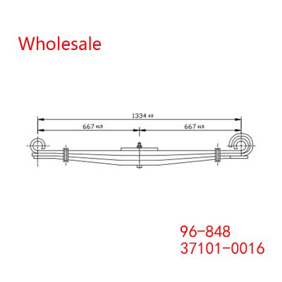 37101-0016, 96-848 Front Axle Wheel Parabolic Spring Arm of Heavy Duty Vehicle Wholesale For Volvo