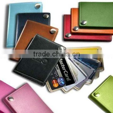 leather men wallet genuine credit card holder