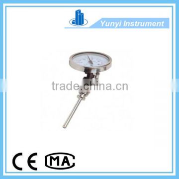 4" stainless steel pressure gauge bimetal thermometer