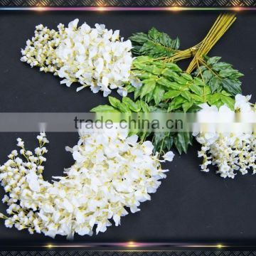 party hall decoration white wisteria plant