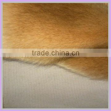 100% Acrylic Raccon shinning faux fur wholesale fabric brown high density super soft boa plush china supplier