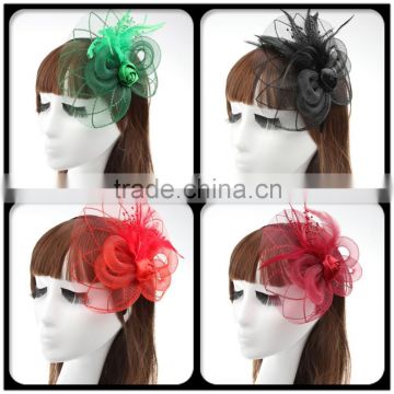 New sales lady colorful feather fascinator cute headband party hair band                        
                                                Quality Choice