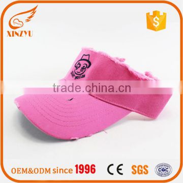 Comfortable running visor cheap pink hat uv protection sun visor cap