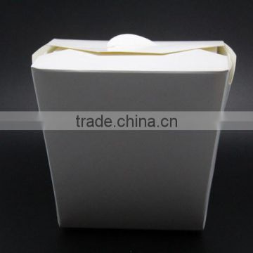 8oz Disposable Food Grade Paper Golden Noodles Box With Handle