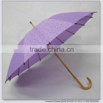 23"*16k Manual open wooden staight umbrella