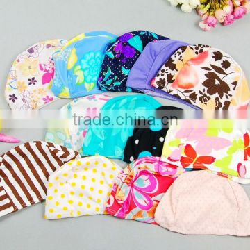 Hot sale Adult flowers Lycra swim cap/swimming hat custom cheap wholesale