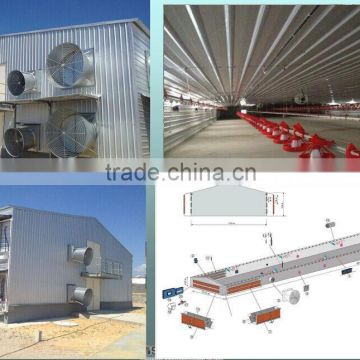 steel structure Automatic control chicken farm for broiler chicken