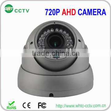 2.8-12mm Varifocal lens 1MP Analog 720P Vandalproof IR Dome AHD Camera