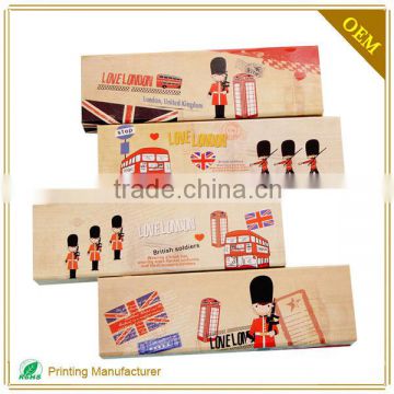 2017 Cheaped Kraft Paper Box Slide Open Pencil Pen Box Manufacturer