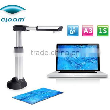 Auto Focus Scanning Document to PDF WORD TXT format A3 portable scanner