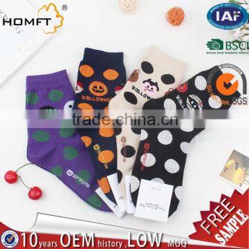 Fashion personality funny polka dotted line Halloween socks