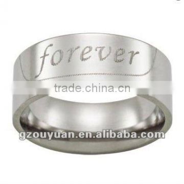 Matte fashionable stainless steel wedding rings