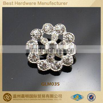 round fancy sliver mini crystal rhinestone buttons for wedding /garment decoration