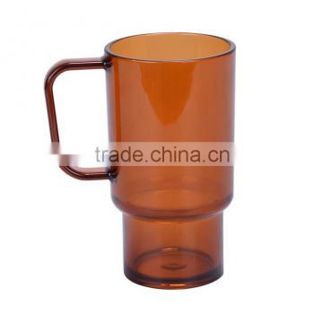 440ml AS clear plastic mug with mug