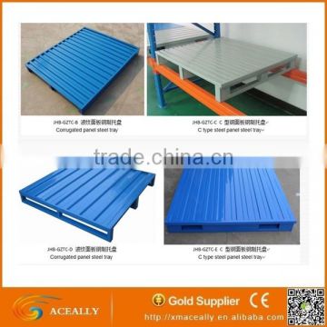 Single Faced Style and 4-Way Entry Type Rackable Steel Pallet