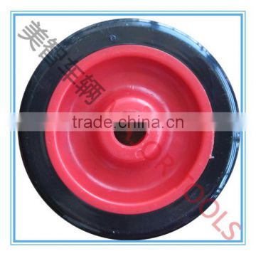3 inch black TPR plastic wheel with red pp rim