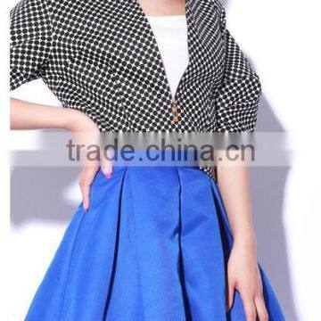 The latest fashion women small overdress new lady stylish black and white coat guangzhou clothing