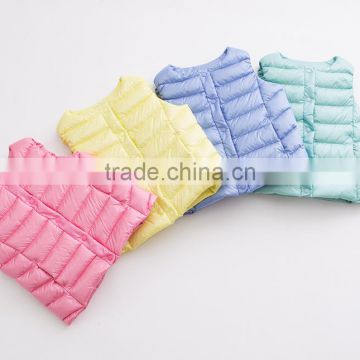 factory suppliers children's vests & custom fashion girls winter padded waistcoats