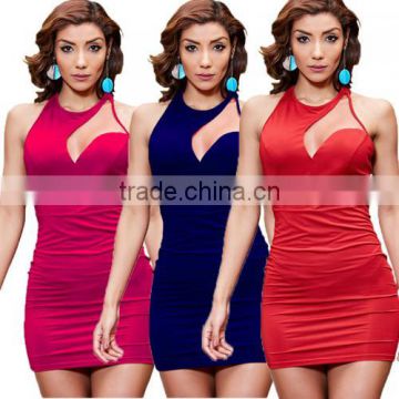 Latest design Sexy Package Hip Dresses beautiful lady one-piece dress