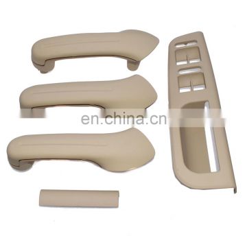 Free Shipping! Beige Interior Door Grab Handle Cover Switch Bezel Trim For VW Golf MK4 5pcs