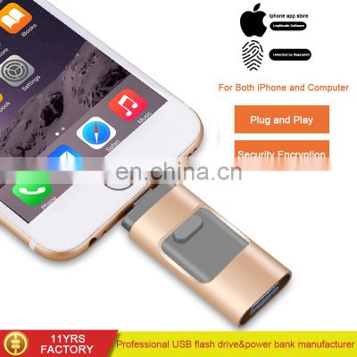 hot selling 3 in 1 USB Iflash Drive for iphone ipad Android 8G USB Flash Drive OTG with best price