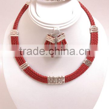 Bolo Leather Cord Jewellery Set