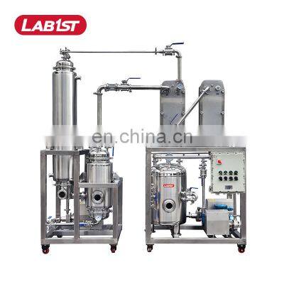 Ethanol recovery spray falling film evaporator