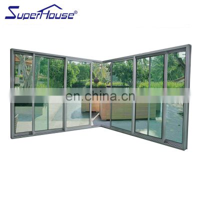 Superhouse Security  Sunroom Corner Aluminum Lift and Slide Door  with 10 years quality warranty