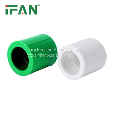 IFAN Factory Manufacturer Plastic Green Polypropylene PPR Socket 25mm Thread Female Fitting