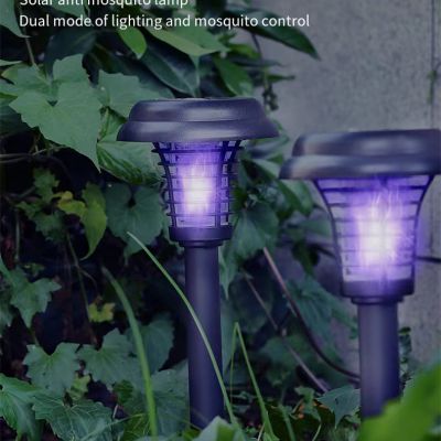 Outdoor Solar Mosquito Lights Waterproof Electric Shock Mosquito Lights Household Insecticide Lamps Cross-Border Garden Lawn Mosquito Repellent Lamps