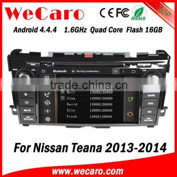 Wecaro WC-NT8061 Android 4.4.4 car dvd player touch screen for nissan teana car audio WIFI 3G mirror link 2013 2014 2015