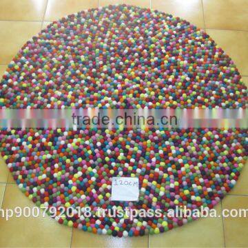 Multi-Color Round Rug