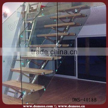 wide step ladder transparent glass fence board stairs