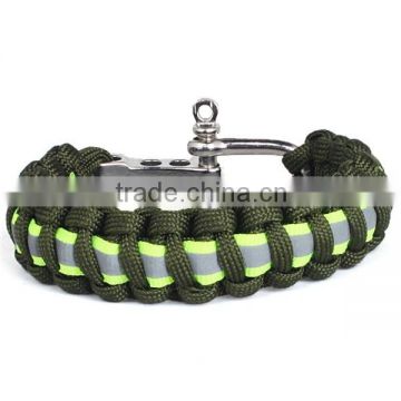 handmade custom adjustable paracord survival bracelet with buckle