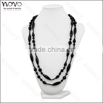 Natural black agate beeds necklace fashion agate bead for sale