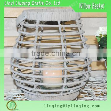 gray color hollow willow lamp for outdoor decoration