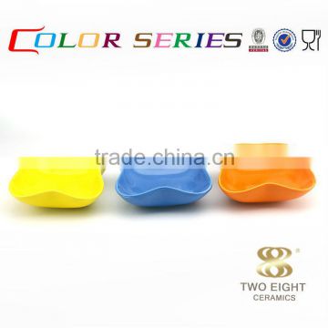 2015 delicate ceramic fruit brand name plates for hotel and restaurant