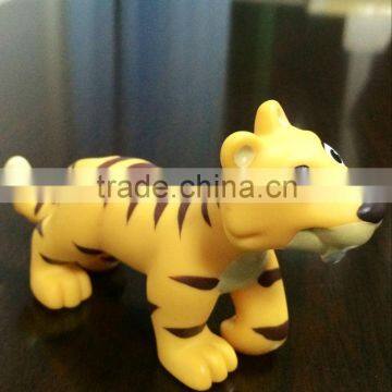 factory making OEM mini wild animal tiger vinyl pvc toys
