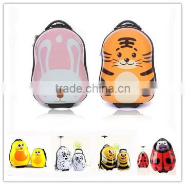 kids school bag 17'' animal kids trolley luggage 13''abs kids school bag
