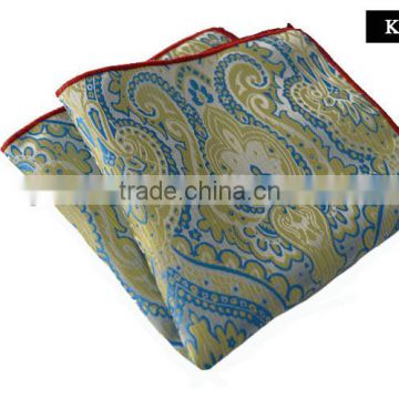 wholesale high quality men Silk Printing pocket square , polyester printing pocket square