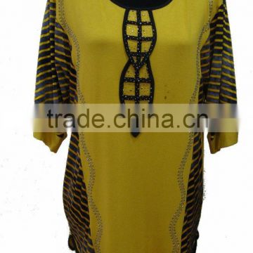 viscose 94% to spandex 6% High grade fashion meterial adds different fabrics blouse tops YLD 0082
